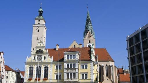 Blick auf das Alte Rathaus von Ingolstadt. Blick auf das Alte Rathaus von Ingolstadt.
