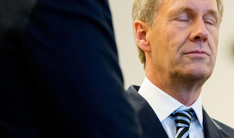 Christian Wulff beim Prozessauftakt in Hannover.