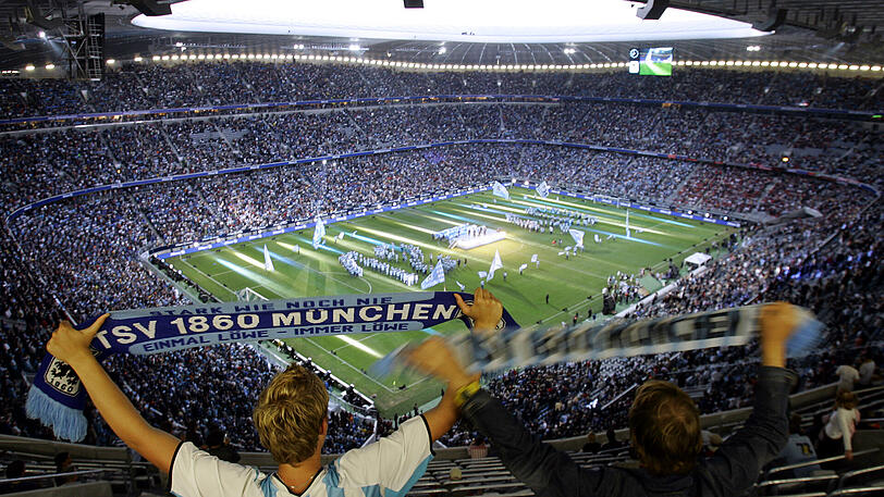 Ein Bild aus vergangenen Tagen: Auch nach einer Rückkehr in den Profifußball würden die Löwen nicht mehr in der Allianz Arena auflaufen.