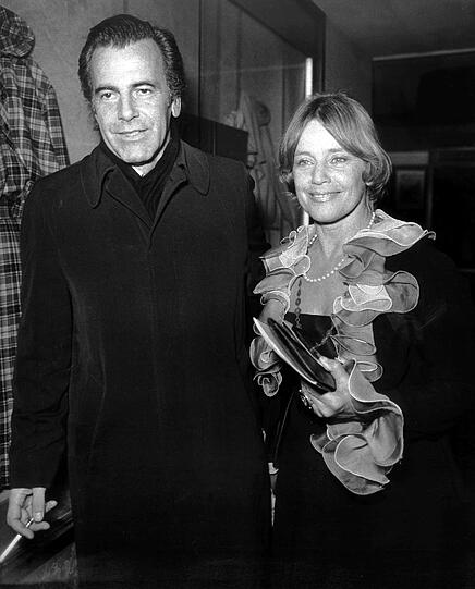 Mit seiner Schwester Maria Schell 1977.