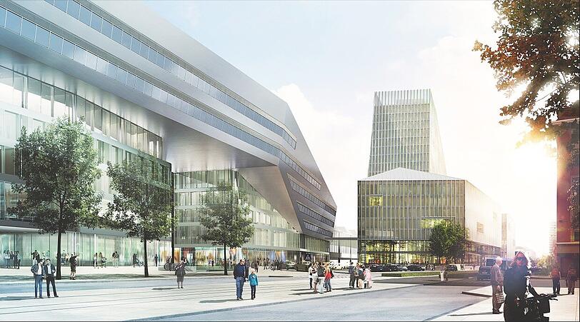 Empfangsgebäude & Starnberger Flügelbahnhof - Blick auf den nördlichen Vorplatz