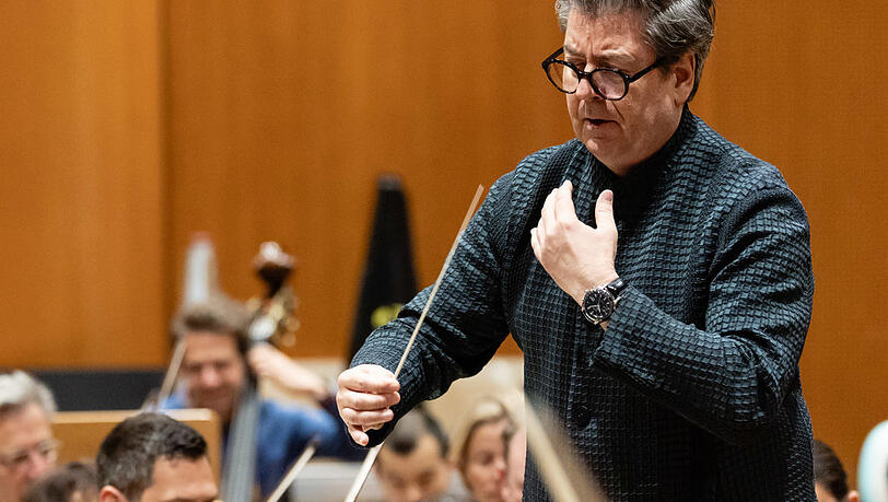 Sebastian Weigle bei einer Probe mit dem Bayerischen Staatsorchester.