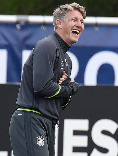Bestens gelaunt: Bastian Schweinsteiger
