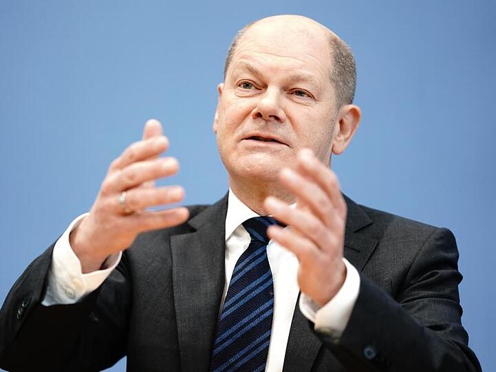 Finanzminister Olaf Scholz vergangene Woche während einer Pressekonferenz zu den wirtschaftlichen Auswirkungen der Coronakrise.