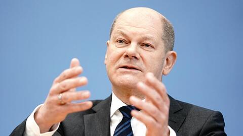 Finanzminister Olaf Scholz vergangene Woche während einer Pressekonferenz zu den wirtschaftlichen Auswirkungen der Coronakrise.