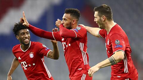 Sie könnten den FC Bayern vorzeitig verlassen: Kingsley Coman, Corentin Tolisso und Niklas Süle (v.l.).