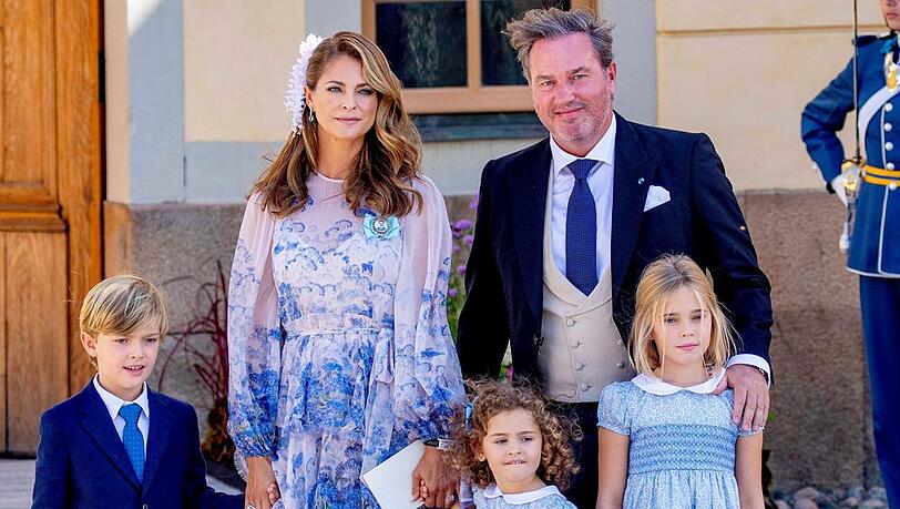 Prinzessin Madeleine von Schweden im Kreis ihrer Familie.