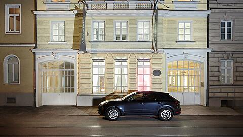 Die Fassade, des Kunstauktionshauses Neumeister in der Maxvorstadt.
