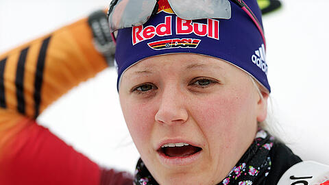 Wieder zurück auf der Piste: Biathletin Miriam Gössner.