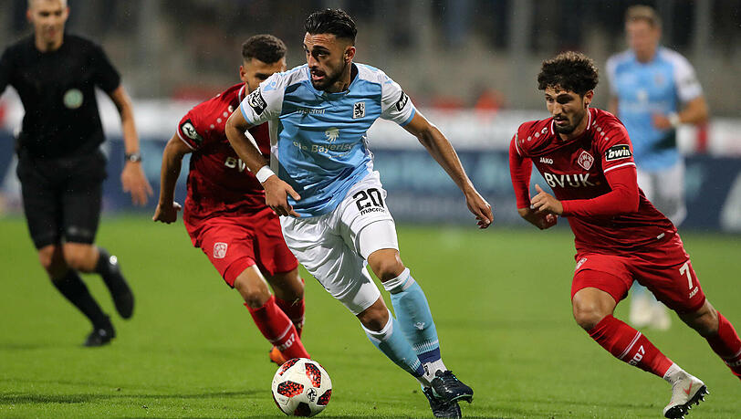 Wiedersehen im Toto-Pokal? Efkan Bekiroglu (Mi.), hier im Duell der Löwen gegen die Würzburger Kickers. Wiedersehen im Toto-Pokal? Efkan Bekiroglu (Mi.), hier im Duell der Löwen gegen die Würzburger Kickers.