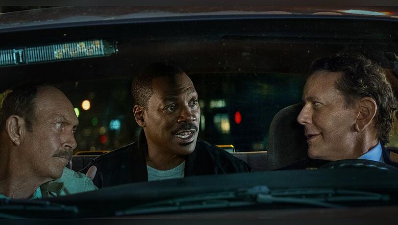 Reunion der Stars in "Beverly Hills Cop: Axel F" - (v.l. nach r.) John Ashton als Chief John Taggart, Eddie Murphy als Axel Foley und Judge Reinhold als Billy Rosewood.