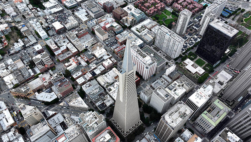 In dieses Wahrzeichen von San Francisco ist Pensionsgeld aus Bayern geflossen: Die Transamerica Pyramide.