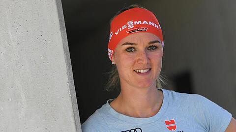 Würde gerne ganz normal trainieren, muss aber improvisieren: Top-Biathlin Denise Herrmann.
