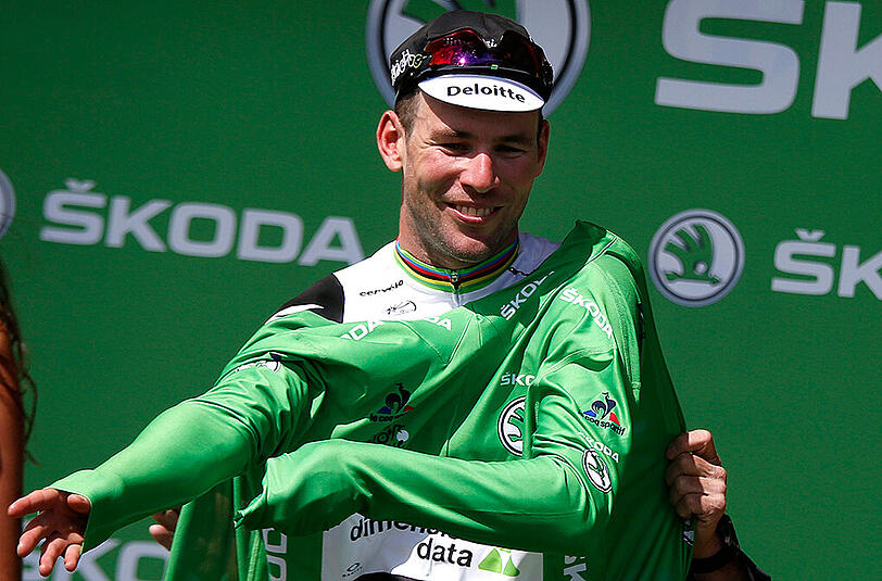 Marc Cavendish gewann die dritte Etappe der Tour und fährt weiter in Grün.