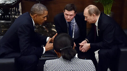 Barack Obama (links) und Wladimir Putin bei einem Treffen im türkischen Antalya.
