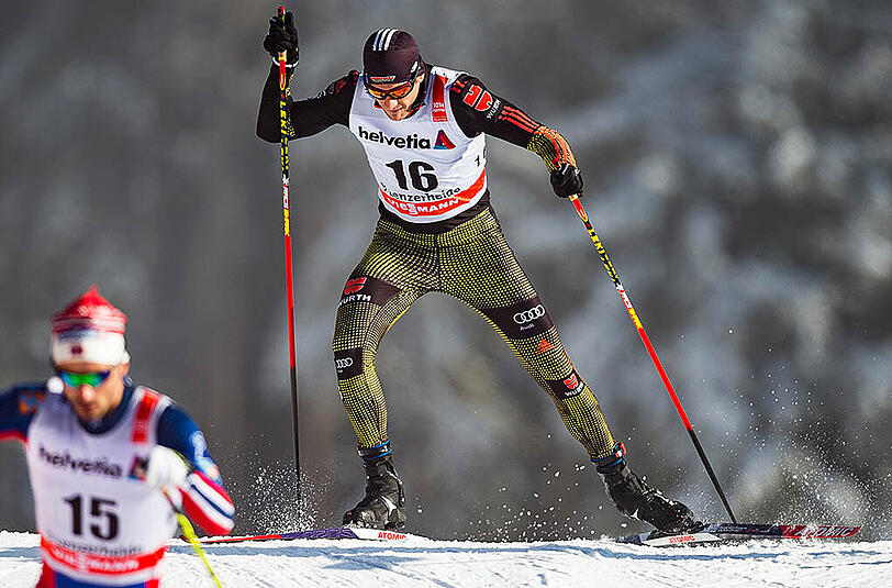 Andreas Katz hielt im Massenstart über 15 Kilometer lange mit der absoluten Weltspitze mit.