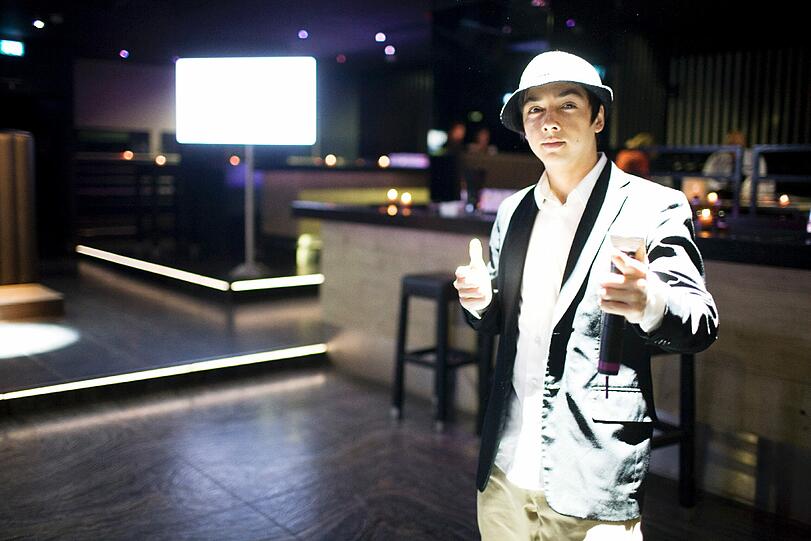 Der Beatboxer: Robeat bei der P1-After-Work-Party.