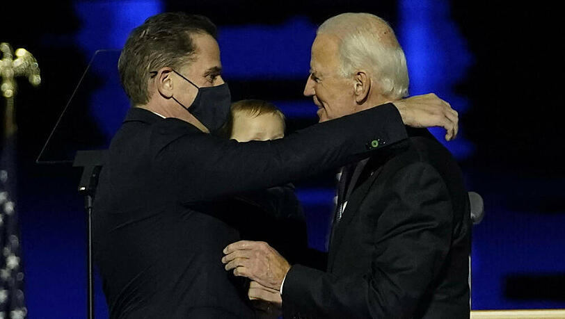 Der gewählte US-Präsident Joe Biden mit seinem Sohn Hunter. Der gewählte US-Präsident Joe Biden mit seinem Sohn Hunter.