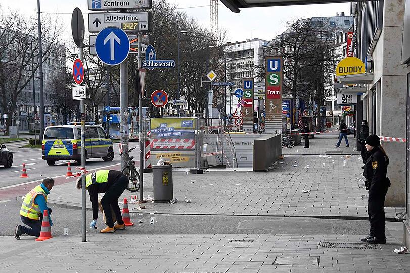Die Kriminalpolizei sichert die Spuren.