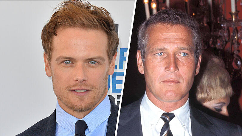 Sam Heughan (li.) wird zu Paul Newman Sam Heughan (li.) wird zu Paul Newman