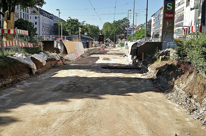 Weitere Bilder von der Großbaustelle zwischen dem Stachus und Sendlinger Tor.