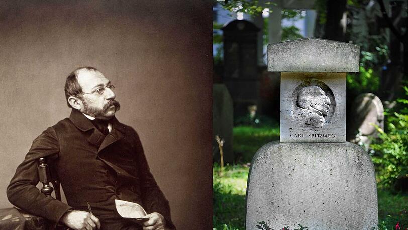 Carl Spitzweg ist wie viele bekannte Münchner seiner Zeit auf dem Alten Südlichen Friedhof bestattet. Carl Spitzweg ist wie viele bekannte Münchner seiner Zeit auf dem Alten Südlichen Friedhof bestattet.