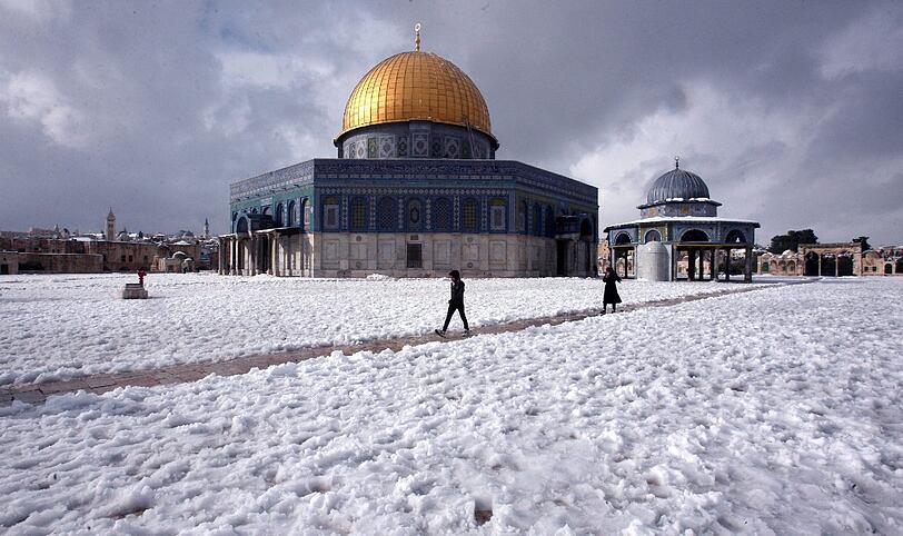Schneesturm in Israel - Die Bilder