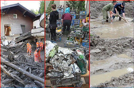 Zerstörte Existenzen und ganz viel Schlamm: Wenn das Hochwasser abfließt werden die Schäden sichtbar. Die Bilder!