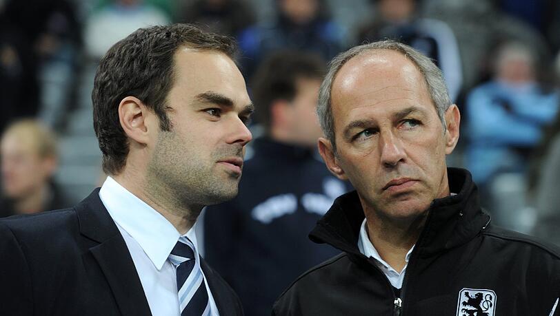 1860-Geschäftsführer Robert Schäfer und Coach Reiner Maurer waren nicht wirklich zufrieden mit dem 1:1 gegen Aue. 1860-Geschäftsführer Robert Schäfer und Coach Reiner Maurer waren nicht wirklich zufrieden mit dem 1:1 gegen Aue.