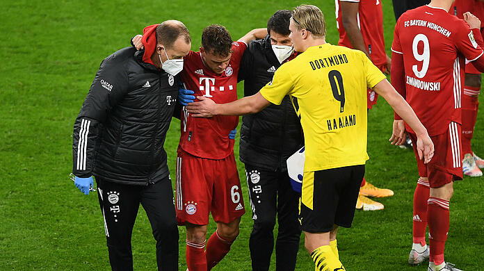 Musste in der 36. Minute gegen Dortmund verletzt ausgewechselt werden: Joshua Kimmich.