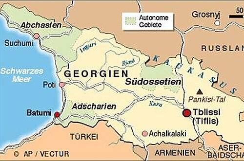 Landkarte von Georgien
