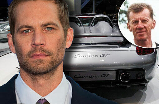 Rallye-Weltmeister Walter Röhrl (kleines Bild rechts) hat den Porsche Carrera GT mitentwickelt, in dem Hollywood-Star Paul Walker ums Leben kam.
