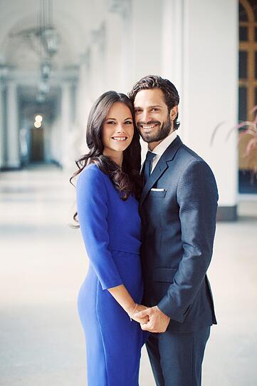 Das offizielle Verlobungsfoto von Prinz Carl Philip von Schweden und seiner Sofia
