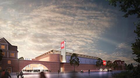 Der Zugang zum neuen Volkstheater.