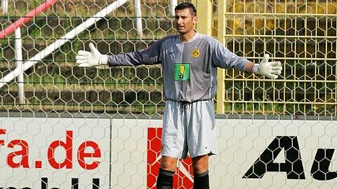 Bernd Meier im Tor von Borussia Dortmund, seiner letzten Profi-Station.