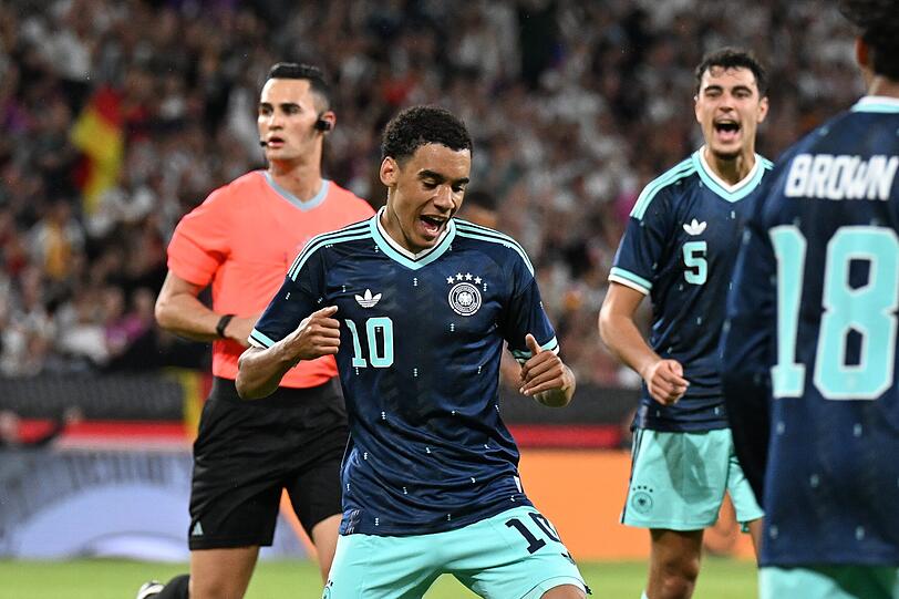 Jamal Musiala tankte mit seinem Treffer gegen Finnland Selbstvertrauen, ist von seiner Top-Form aber noch weit entfernt.