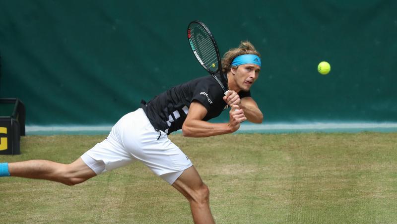 Verpasste in Halle das Halbfinale: Alexander Zverev. Verpasste in Halle das Halbfinale: Alexander Zverev.