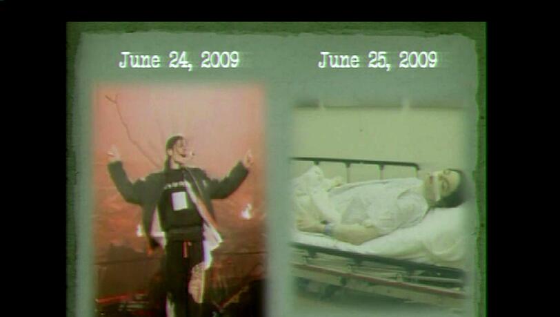 Michael Jackson am Tag vor seinem Ableben und unmittelbar nach seinem Tod. Michael Jackson am Tag vor seinem Ableben und unmittelbar nach seinem Tod.