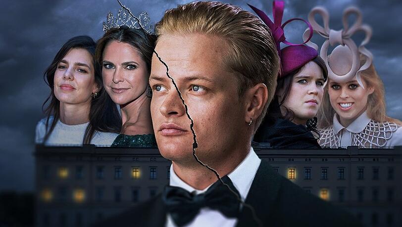 Die ZDFroyal-Doku "Im Schatten der Krone" portr&auml;tiert (v.l.): Charlotte Casiraghi, Madeleine von Schweden, Marius Borg H&oslash;iby sowie Beatrice und Eugenie von York.