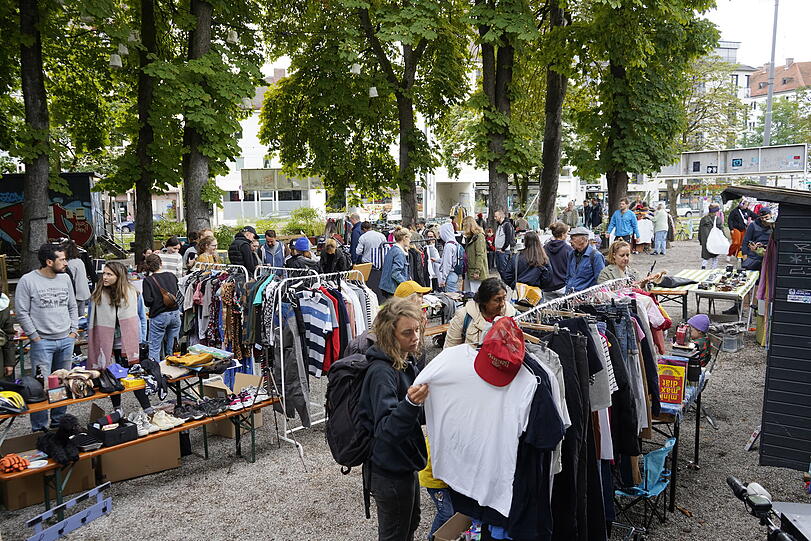 Flohmarkt am Grünspitz im September 2023.