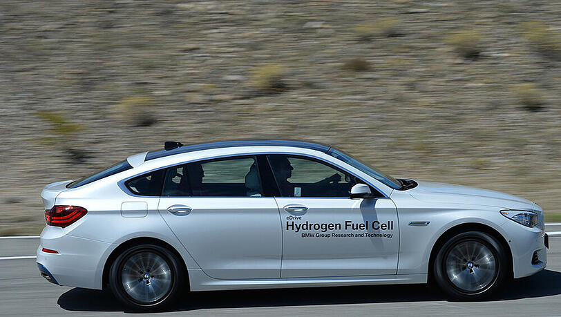 Auf dem Versuchsgelände: BMW 5er GT mit Wasserstoff-Brennzellenantrieb Auf dem Versuchsgelände: BMW 5er GT mit Wasserstoff-Brennzellenantrieb