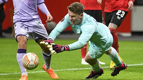 3:2-Sieg mit der AS Monaco bei Bayer Leverkusen in der Zwischenrunde der Europa League: Alexander Nübel.