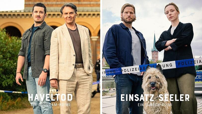 Wolfgang Bahro (2.v.l.) und Sebastian Ströbel (r.) ermitteln am "Tödlichen Dienst-Tag" - mit Unterstützung von Felix Kreutzer (l.) und Friederike Linke. Wolfgang Bahro (2.v.l.) und Sebastian Ströbel (r.) ermitteln am "Tödlichen Dienst-Tag" - mit Unterstützung von Felix Kreutzer (l.) und Friederike Linke.