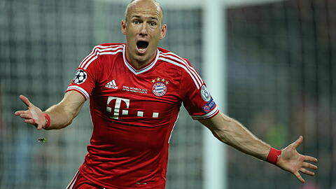 Arjen Robben nach dem 2:1 gegen Borussia Dortmund im Champions-League-Finale in Wembley 2013.