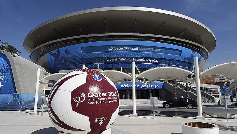 Eine der drei Spielstätten in Katar: Die "Ali Bin Hamad Al-Attiya Arena" in Doha. Eine der drei Spielstätten in Katar: Die "Ali Bin Hamad Al-Attiya Arena" in Doha.