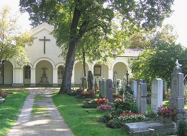 Der kleine Nymphenburger Friedhof.