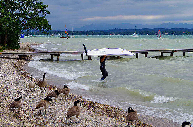 Der Bayerische Eisenmann 2015: Ein rundum gelungener Triathlon am stürmischen Starnberger See.