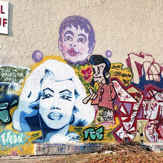 Wahre Kunst: Das Marilyn-Porträt von einem damals noch jungen Künstler namens Loomit.