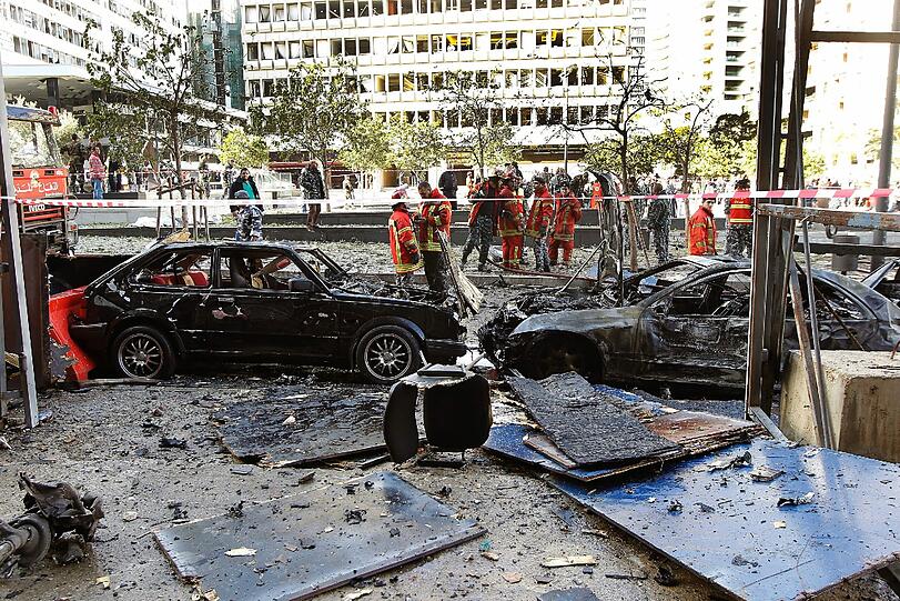 Sehen Sie hier noch mehr Bilder des Anschlags in Beirut.
