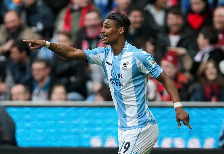 Kann gegen Fortuna Düsseldorf auflaufen: 1860-Stürmer Rubin Okotie.
